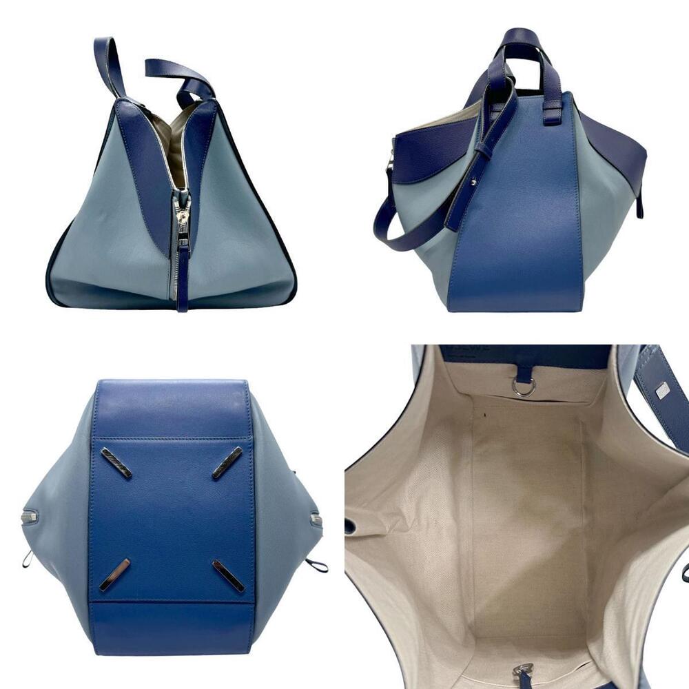 Loewe Blue Bag Hammock Shoulder Tricolor Leather